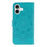 For iPhone 17 Case PU Leather Mandala Imprinted Design Wallet Phone Cover with Wrist Strap - Blue - 5
