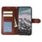 For iPhone Air Case PU Leather Mandala Imprinted Design Wallet Phone Cover with Wrist Strap - Brown - 2