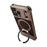 For iPhone 16 Pro Max Magnetic Case Kickstand Lens Upgrade Design Metal Carbon Fiber Phone Cover - Gold - 2