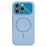 For iPhone 16 Pro Max Magnetic Case AI Button Liquid Silicone Phone Back Cover with Lens Film - Baby Blue - 1