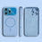 For iPhone 16 Pro Max Magnetic Case AI Button Liquid Silicone Phone Back Cover with Lens Film - Baby Blue - 3