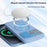 For iPhone 16 Pro Max Magnetic Case AI Button Liquid Silicone Phone Back Cover with Lens Film - Baby Blue - 4