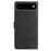 For iPhone Air Case Imprinted Feather PU Leather Wallet Phone Cover with Wrist Strap - Black - 6