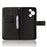 For TCL 60 SE NxtPaper 5G Leather Wallet Case with Strap Diamond Texture Phone Cover - Black - 5