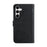 For Samsung Galaxy S25 FE Case with Wrist Strap Butterfly Flower Imprinted Leather Phone Cover - Black - 2