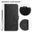 For iPhone 18 Pro / 17 Pro Case Panda Imprint RFID Blocking Wallet Leather Phone Cover with Wrist Strap - Black - 3