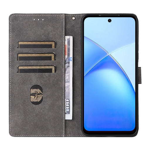 For Infinix Smart 10 Plus Case Wallet RFID Blocking PU Leather Phone Cover Stand with Strap - Black - 2