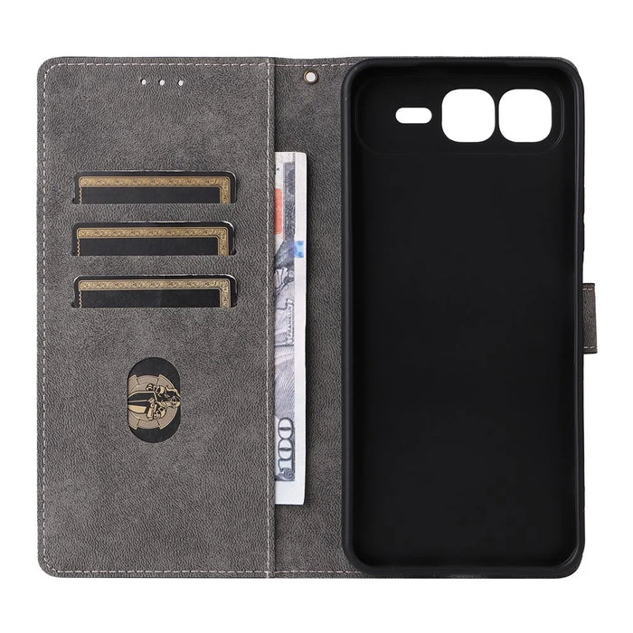 For Infinix Smart 10 Plus Case Wallet RFID Blocking PU Leather Phone Cover Stand with Strap - Black - 3