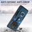 For Nothing Phone (3a) Pro Phone Case Leather Back Cover with Card Slots Kickstand - Blue - 2
