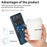 For Nothing Phone (3a) Pro Phone Case Leather Back Cover with Card Slots Kickstand - Blue - 6