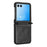 For Samsung Galaxy Z Flip7 5G Case Butterfly Flower Imprinted Leather Phone Cover - Black - 2