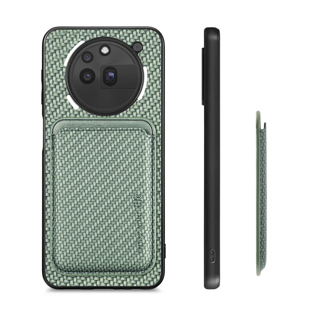 For Nothing Phone (3a) Pro Case Magnetic Detachable Card Holder Phone Back Cover - Green - 2