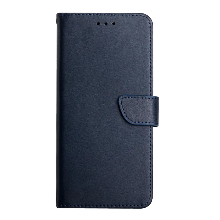 For Samsung Galaxy S25 Case Genuine Cow Leather Phone Cover Nappa Texture - Blue - 3