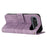 For iPhone Air Case Wallet Skin-Touch Leather Imprinted Phone Cover with Wrist Strap - Purple - 3