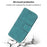 For iPhone 17 Pro Max Case Wallet Skin-Touch Leather Imprinted Phone Cover with Wrist Strap - Blackish Green - 5