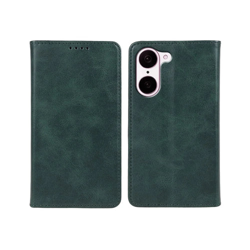 For OnePlus Nord CE5 5G / Ace 5 Racing 5G Case Strong Magnetic PU Leather Phone Cover Calf Texture - Green - 1
