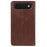 For iPhone Air Case Strong Magnetic PU Leather Phone Cover Calf Texture - Brown - 7