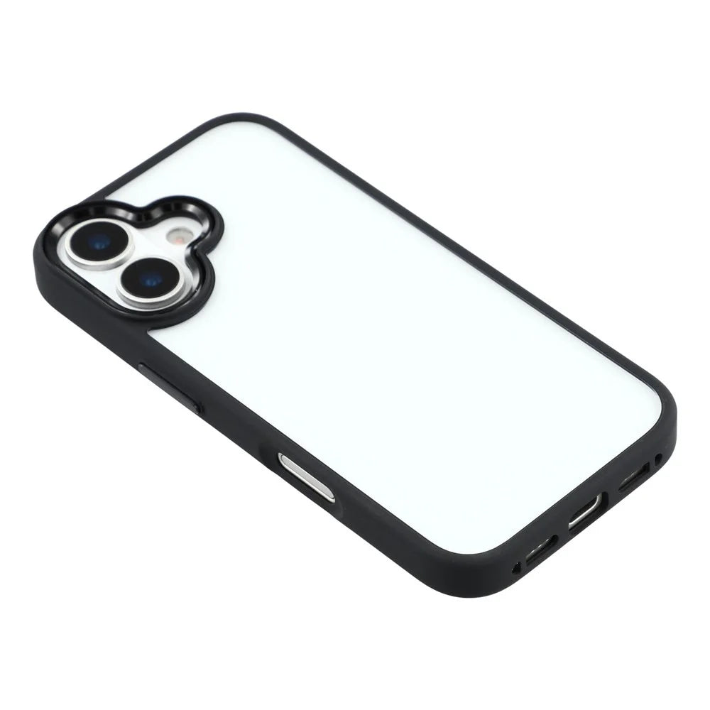 FULEXIN For iPhone 17 Case Anti Drop TPU + PC Crystal Clear Phone Cover - Black - 4