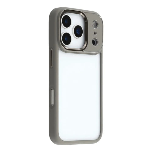 FULEXIN For iPhone 17 Pro Max Case Anti Drop TPU + PC Crystal Clear Phone Cover - Titanium Grey - 1