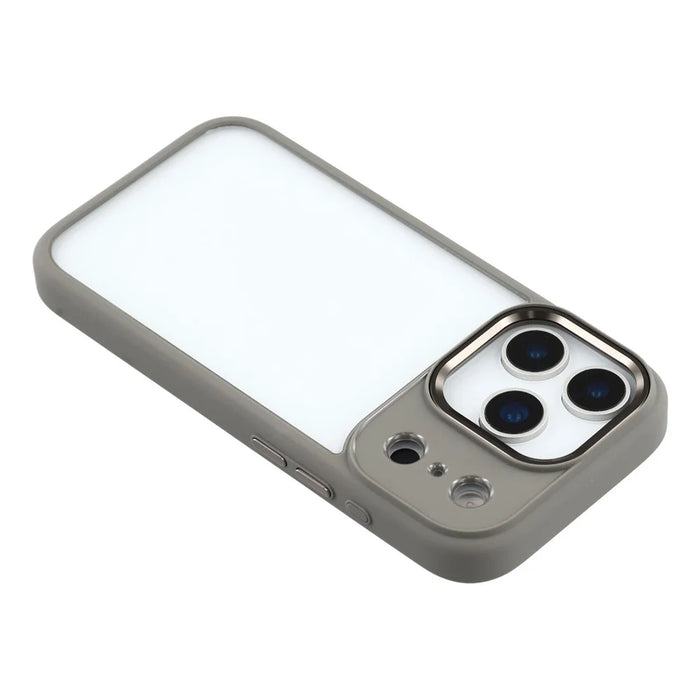 FULEXIN For iPhone 17 Pro Max Case Anti Drop TPU + PC Crystal Clear Phone Cover - Titanium Grey - 5