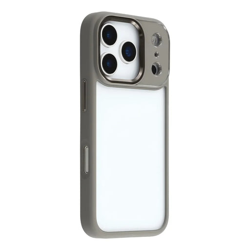 FULEXIN For iPhone 17 Pro Case Anti Drop TPU + PC Crystal Clear Phone Cover - Titanium Grey - 1