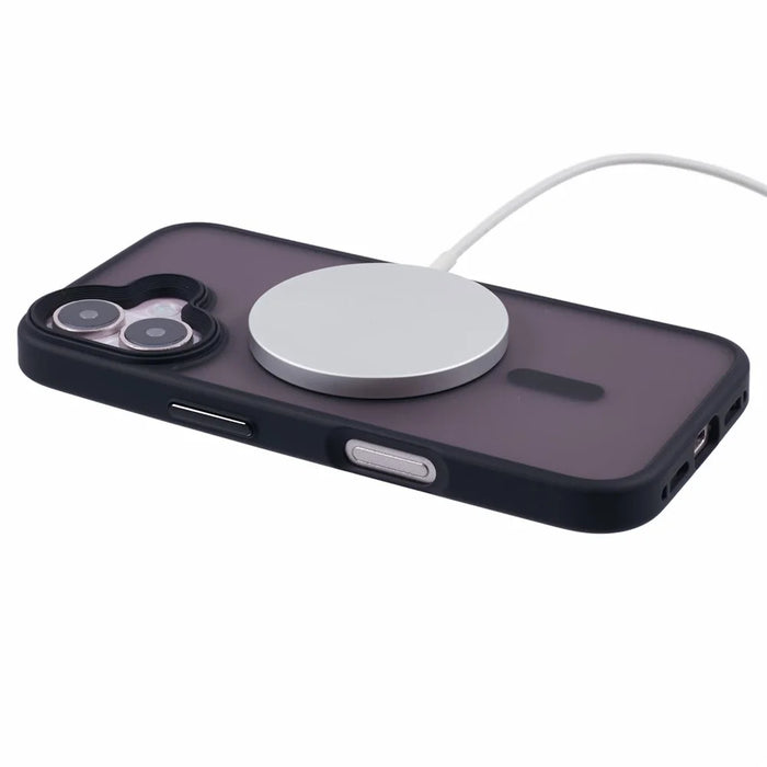 For iPhone 17 Case Compatible with MagSafe TPU + PC Rubberized Finish Phone Cover - Black - 4