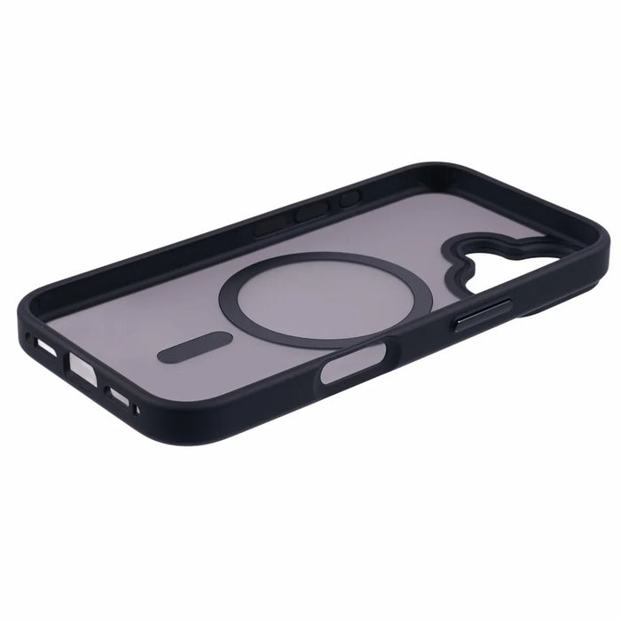For iPhone 17 Case Compatible with MagSafe TPU + PC Rubberized Finish Phone Cover - Black - 5
