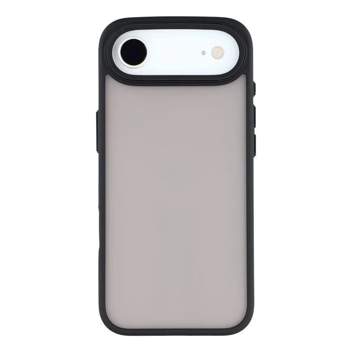 For iPhone Air Case Shockproof TPU + PC Phone Back Cover with Metal Buttons - Black - 3
