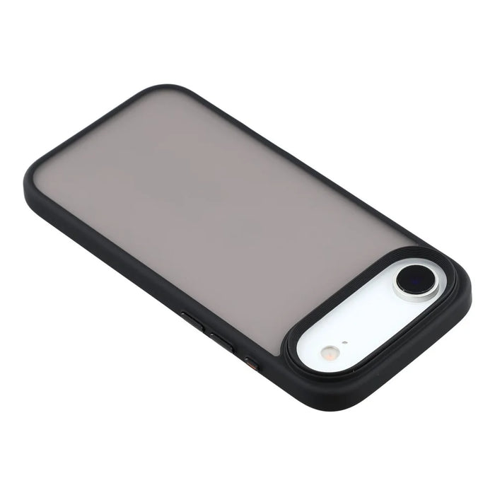 For iPhone Air Case Shockproof TPU + PC Phone Back Cover with Metal Buttons - Black - 5