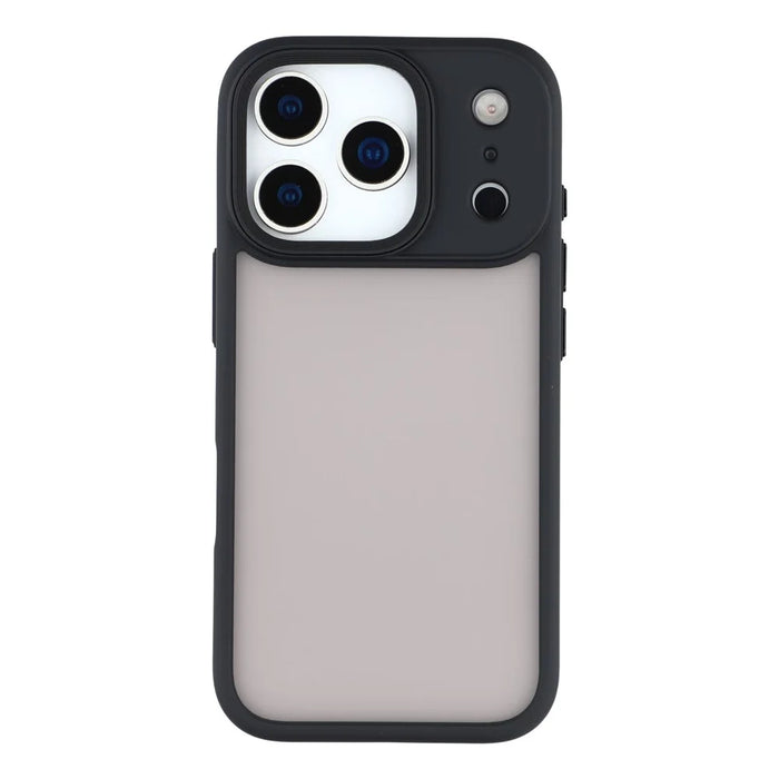 For iPhone 17 Pro Max Case Shockproof TPU + PC Phone Back Cover with Metal Buttons - Black - 3