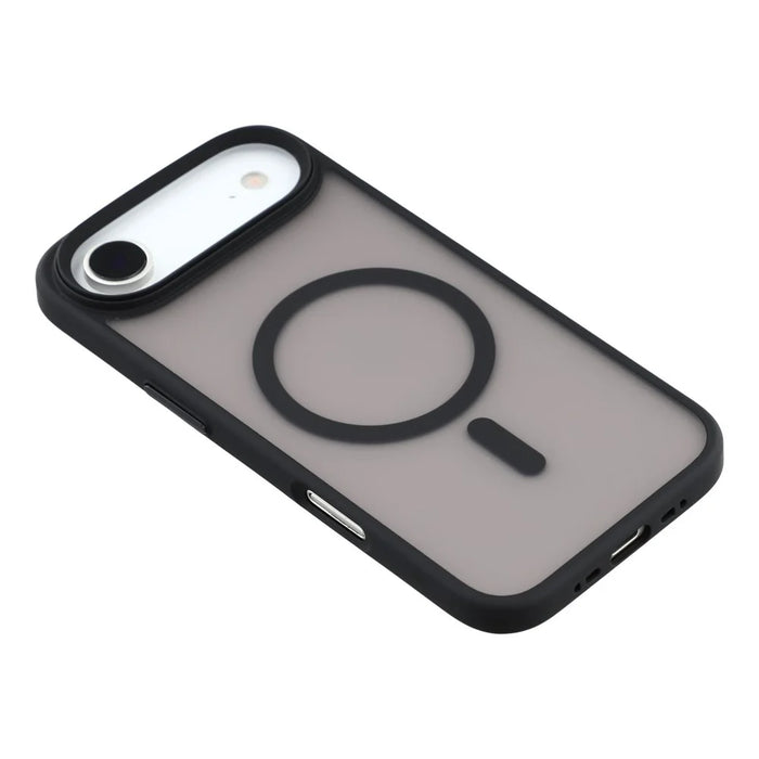For iPhone Air Case Compatible with MagSafe TPU + PC Rubberized Finish Phone Cover - Black - 4