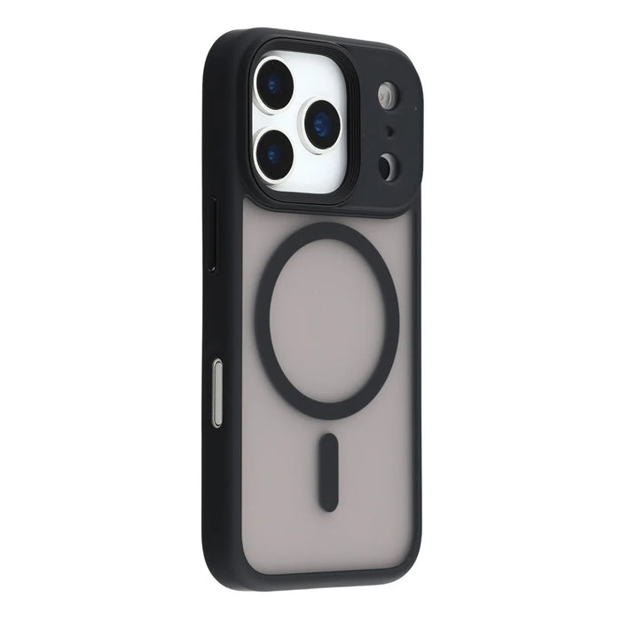 For iPhone 17 Pro Case Compatible with MagSafe TPU + PC Rubberized Finish Phone Cover - Black - 1