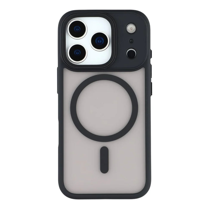 For iPhone 17 Pro Case Compatible with MagSafe TPU + PC Rubberized Finish Phone Cover - Black - 3