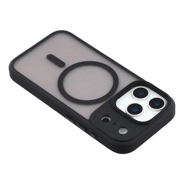 For iPhone 17 Pro Case Compatible with MagSafe TPU + PC Rubberized Finish Phone Cover - Black - 5