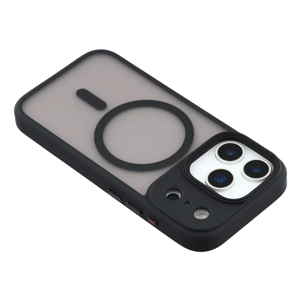 For iPhone 17 Pro Max Case Compatible with MagSafe TPU + PC Rubberized Finish Phone Cover - Black - 5