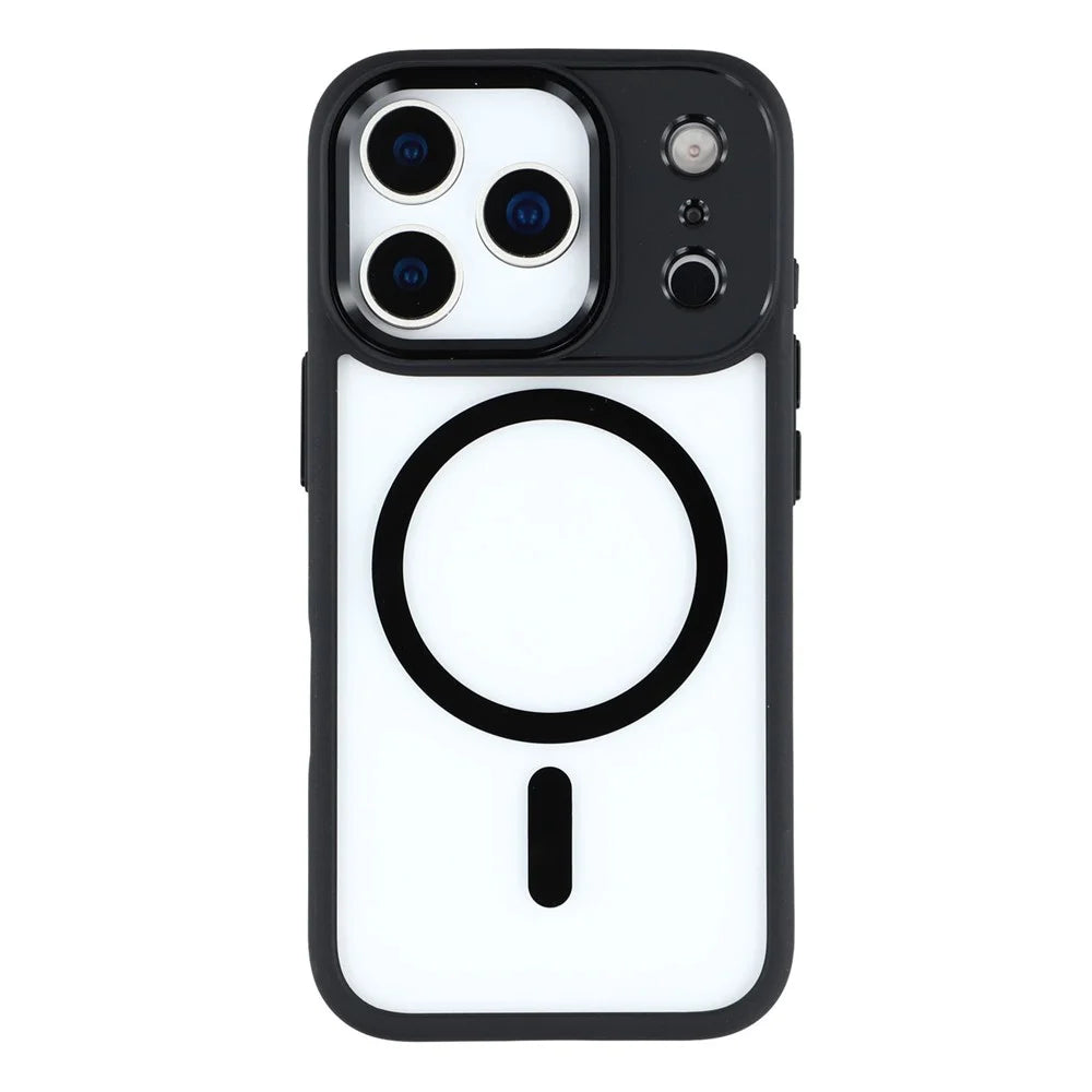 FULEXIN For iPhone 17 Pro Case Compatible with MagSafe Anti Drop TPU + PC Phone Cover - Black - 3