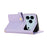 For iPhone 18 Pro / 17 Pro Case Multi Card Slots Zipper Rhombus Leather Phone Cover with Wrist Strap - Purple - 5