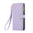 For iPhone 18 Pro / 17 Pro Case Multi Card Slots Zipper Rhombus Leather Phone Cover with Wrist Strap - Purple - 6