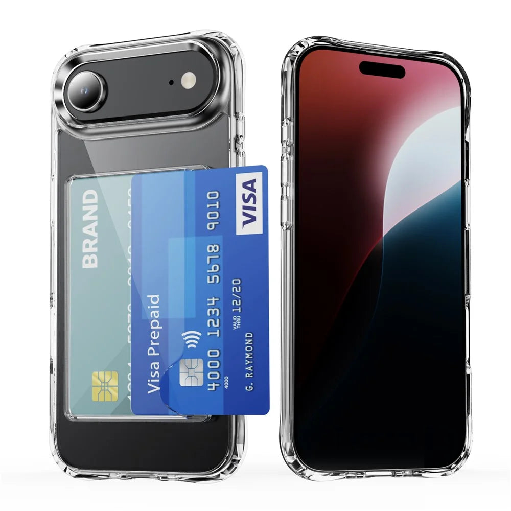 For iPhone Air Case Protective TPU Phone Cover with Card Holder - 1