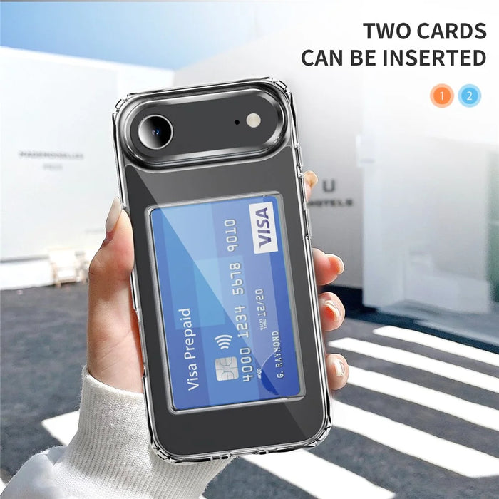 For iPhone Air Case Protective TPU Phone Cover with Card Holder - 5