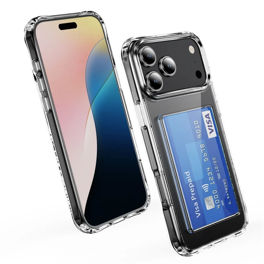 For iPhone 18 Pro / 17 Pro Case Protective TPU Phone Cover with Card Holder - 2