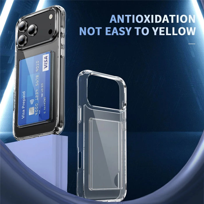 For iPhone 18 Pro Max / 17 Pro Max Case Protective TPU Phone Cover with Card Holder - 3