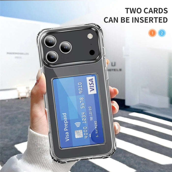 For iPhone 18 Pro Max / 17 Pro Max Case Protective TPU Phone Cover with Card Holder - 7