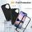 For iPhone 17 Case PC + Silicone + EVA 3 in 1 Shockproof Phone Cover - Black + Black - 6