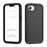 For iPhone 17e / 16e Case PC + Silicone + EVA 3 in 1 Shockproof Phone Cover - Black + Black - 1