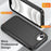For iPhone 17e / 16e Case PC + Silicone + EVA 3 in 1 Shockproof Phone Cover - Black + Black - 3