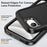 For iPhone 17e / 16e Case PC + Silicone + EVA 3 in 1 Shockproof Phone Cover - Black + Black - 4