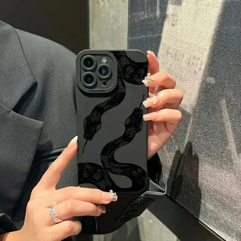 For iPhone 14 Pro Max Case Snake Pattern TPU Phone Cover - 2