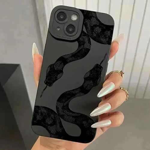 For iPhone 15 Case Snake Pattern TPU Phone Cover - 1