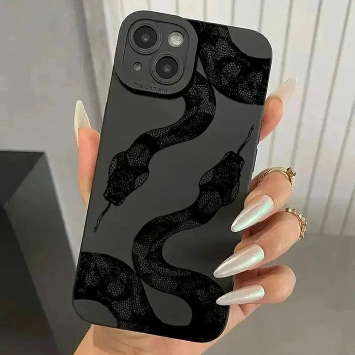 For iPhone 14 Case Snake Pattern TPU Phone Cover - 1